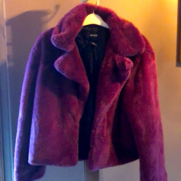 Mary Jane Jackets & Blazers - Faux Fur Teddy Bear Jacket. Burgundy color Size XL